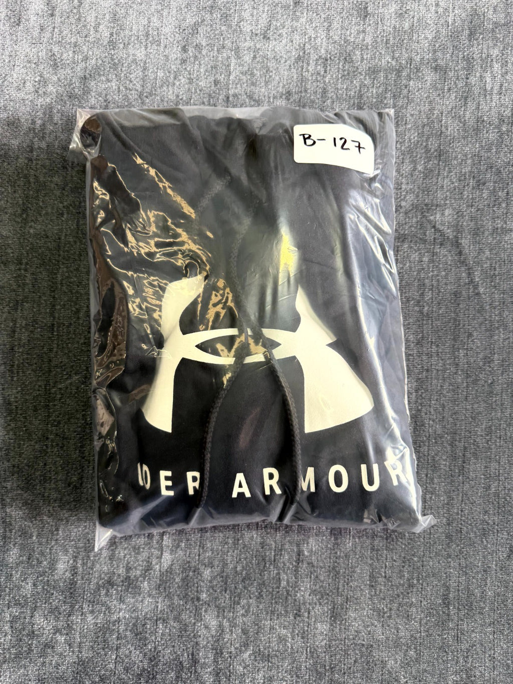 NWT Under Armour Rival Fleece Sportstyle Graphic Hoodie Men's Small Black Y2K