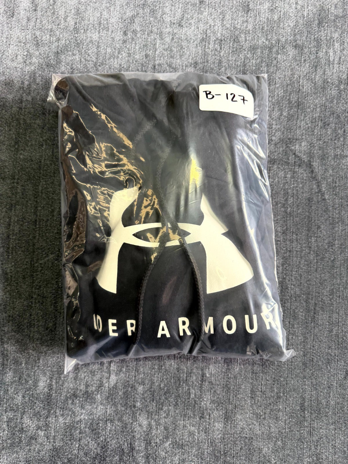 NWT Under Armour Rival Fleece Sportstyle Graphic Hoodie Men's Small Black Y2K