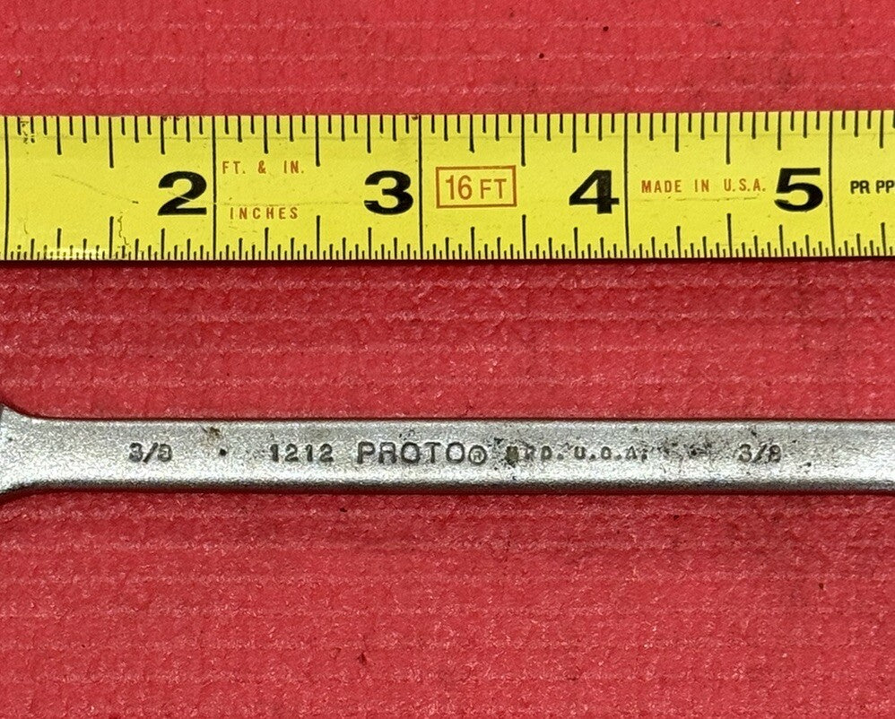 PROTO Professional Tools 1212, SAE 3/8" Combination Wrench 12PT Made in USA