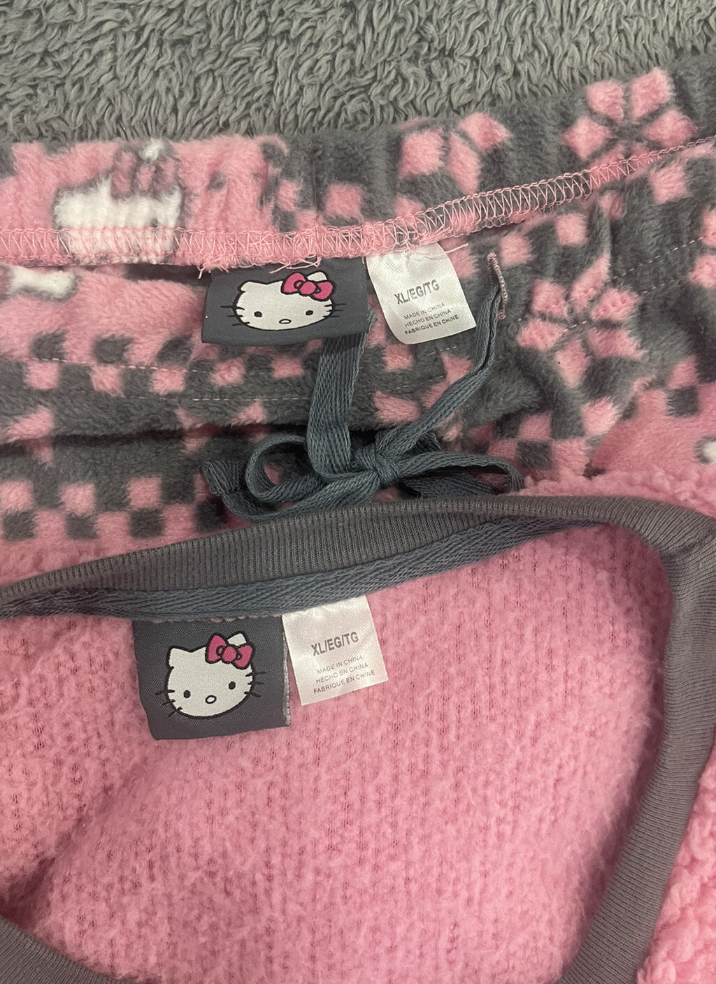 Hello Kitty by Sanrio Pink Comfy Pajama set size XL teen kids