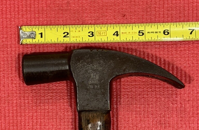 Vintage Heller 28oz Carpenter Straight Claw Hammer Horse Logo- Made In USA Rare