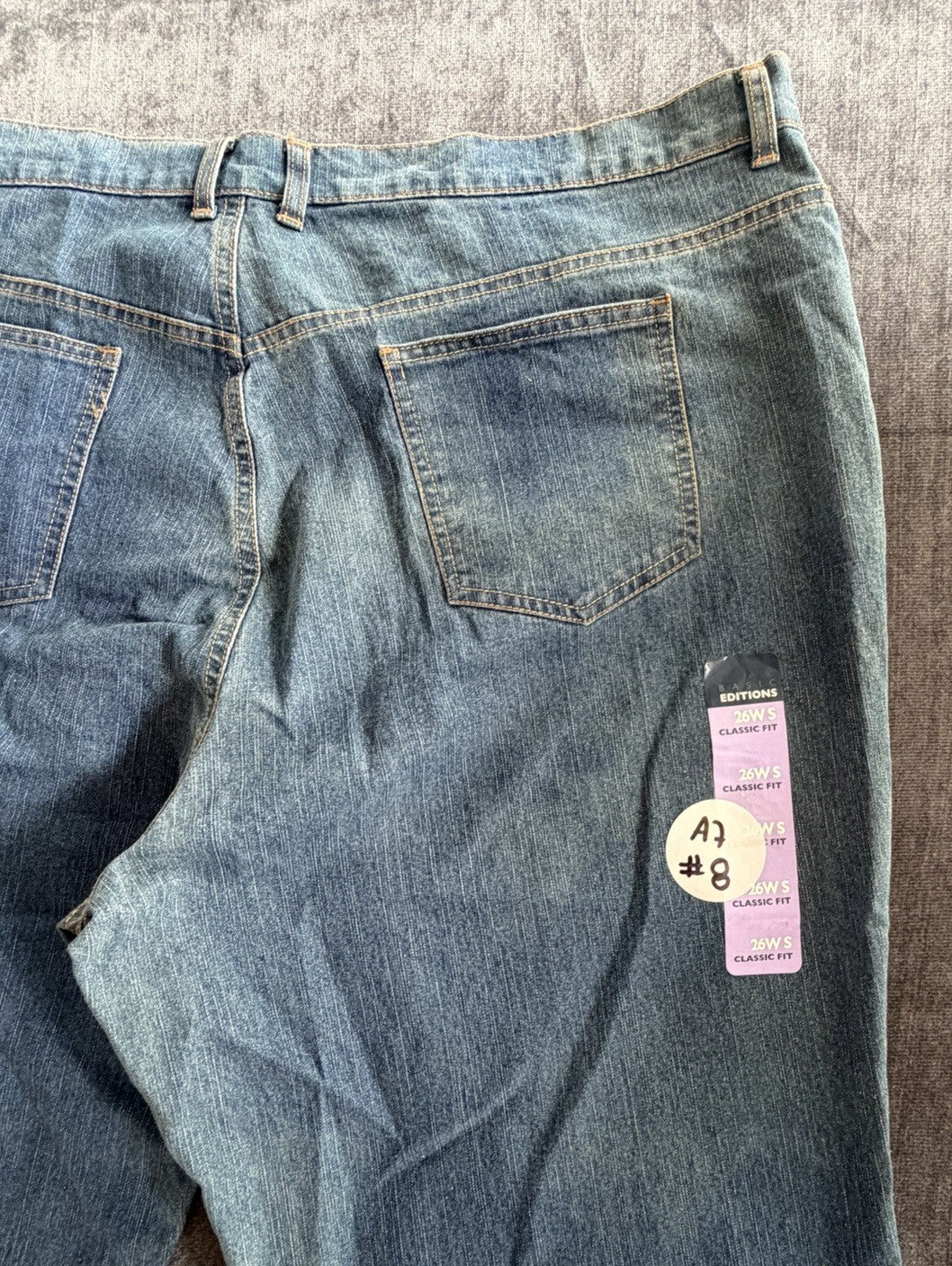 Basic Editions Classic Fit Woman 26W S Denim Blue medium Jeans NWT