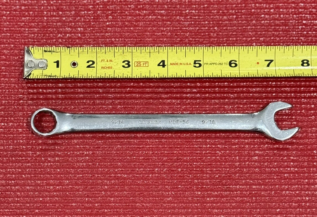 Vintage New Britain Tools NDF-56, SAE 9/16" Combination Wrench 12PT Made in USA