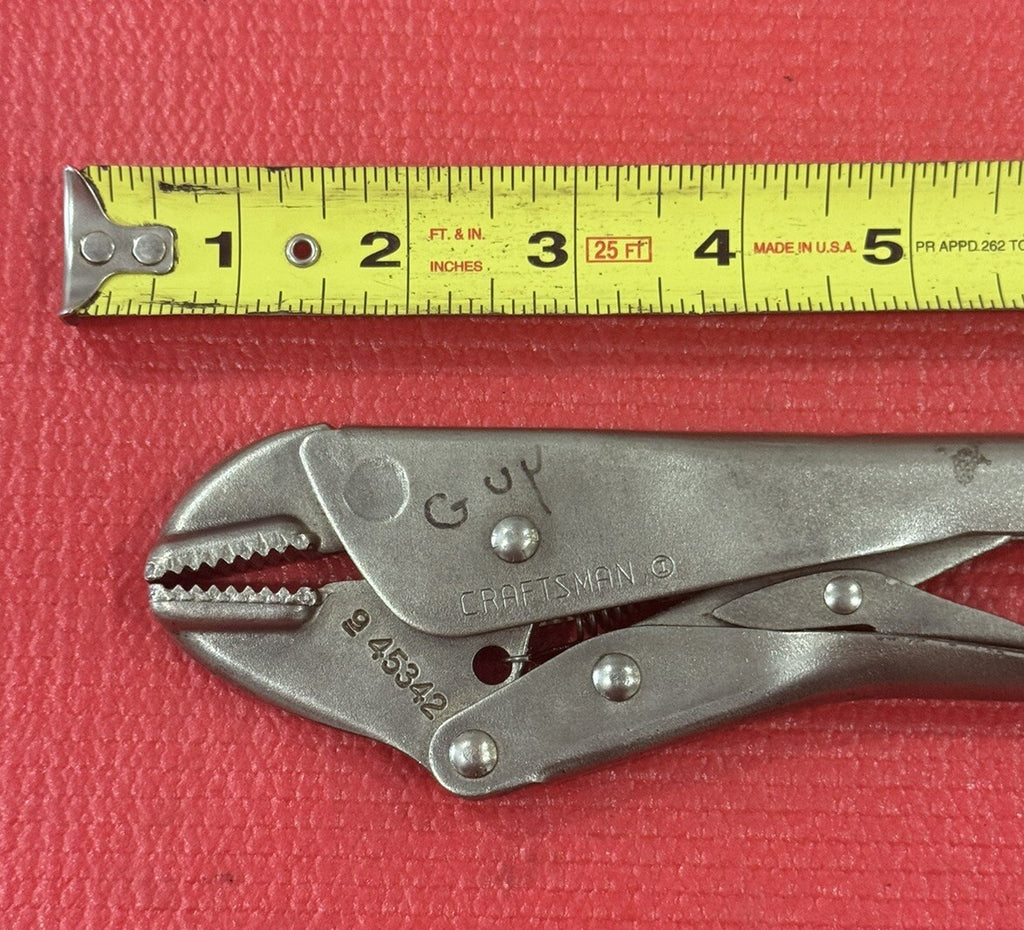 Vintage Craftsman 9 45342, Vise-Grip 7" Straight Jaw Locking Pliers Made in USA