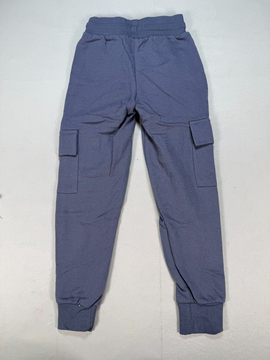 Kids Navy Blue Cargo Pockets Jogger Pants Size XS Drawstring Sweatpants