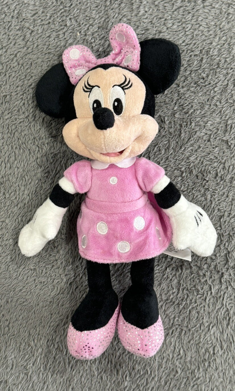 Disney Minnie Mouse 11" Plush Pink Doll | Stuffed Toy Authentic Disney Nice!!