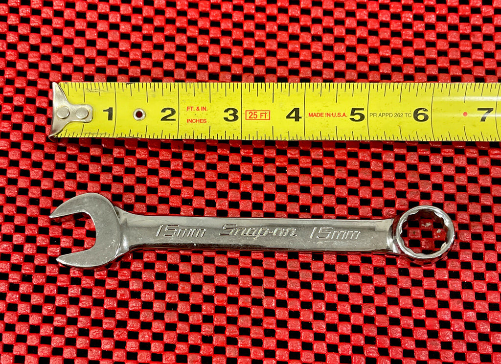 NEW Snap On Tools OEXM15B METRIC 15 mm Short Combination Wrench 12-Point USA