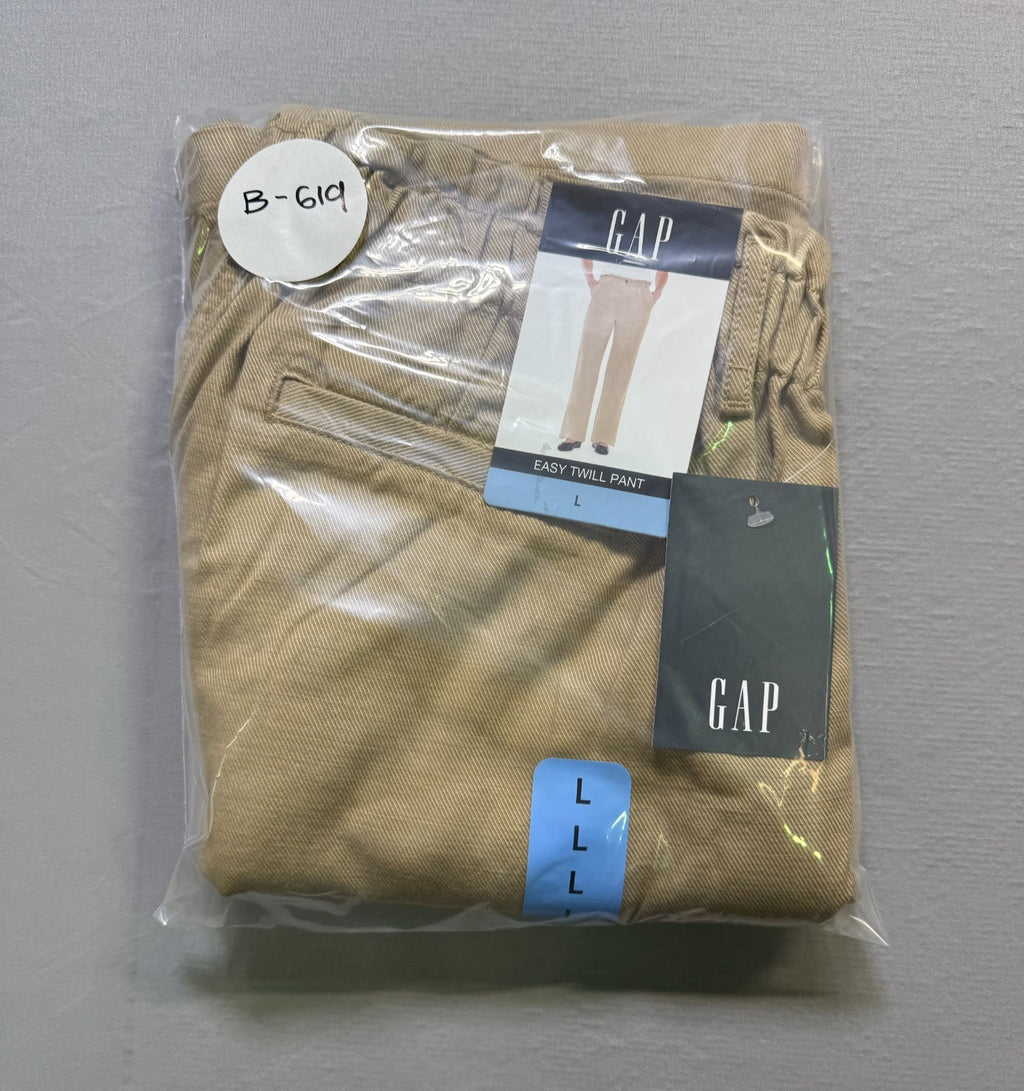 Gap Relaxed Fit Straight Leg Easy Twill Pants Women's Large Cream Beige Casual