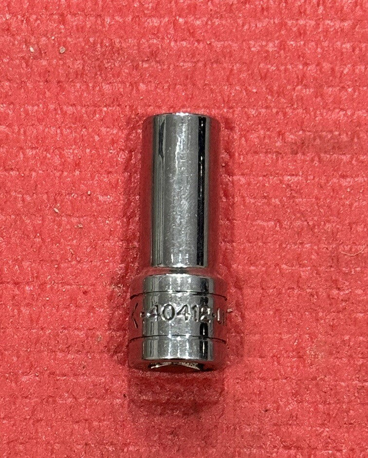 Vintage SK Tools 40412 3/8" Drive, 3/8" Semi Deep Socket 6PT Made in USA