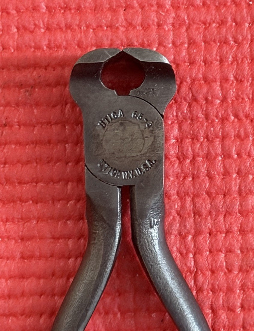 Vintage Utica Tools 65-5” Jeweler’s End Nipper Pliers •  Made In USA Nice!!