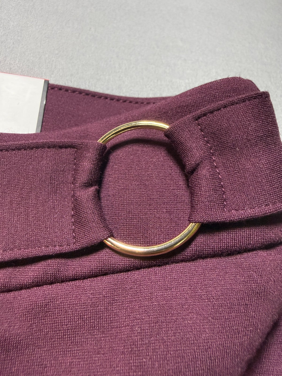 Rafaella Stretch Waistband Pull-On Styling Straight Leg Pants Women's 14 Purple