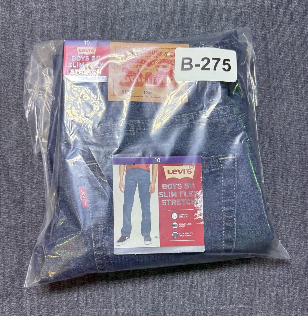 NWT Levi's 511 Slim Fit Performance Jeans Boys 10 Blue Denim Stretch Straight