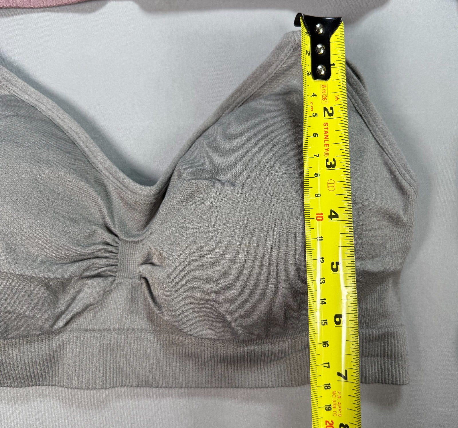 Pack of 5 Women's Seamless Ruched Front Comfort Wireless Bras Large Multicolor