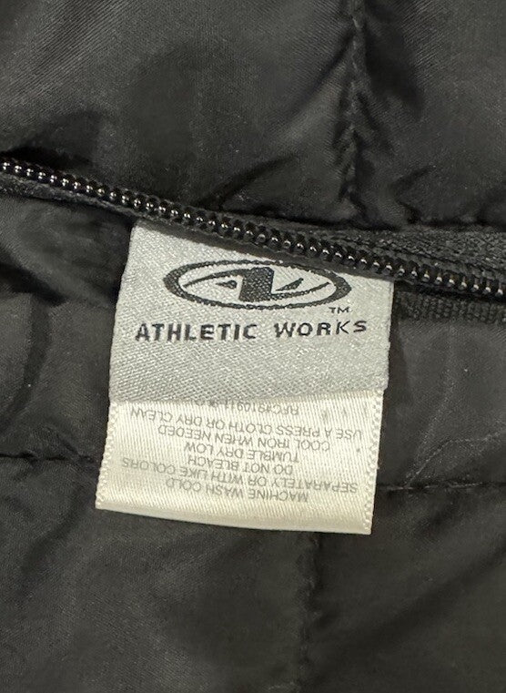 Athletic Works Men’s Size XL Puffer Vest Reversible Black & Blue W/ Pockets