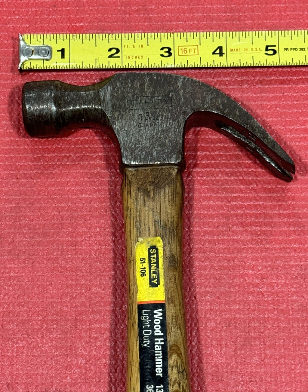 Stanley 51-106 Wood Hammer Light Duty 13oz / 369g - Claw Hammer