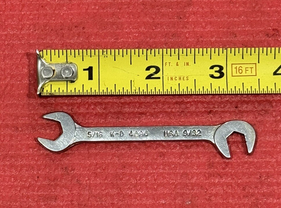 Vintage K-D Tools 4084, 5/16” X 9/32” Miniature Ignition Tool Wrench Made in USA