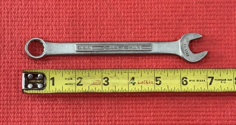 Vintage Craftsman V Series 14MM Combination Wrench 12 Pt Metric Made in USA Nice