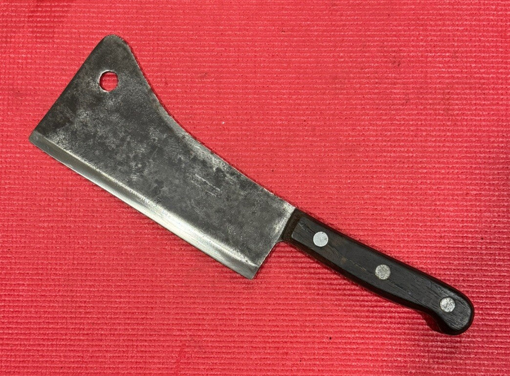 LF&C Universal 8"Cleaver Carbon Steel Rosewood Butcher Knife Cutlery 1920's-30's