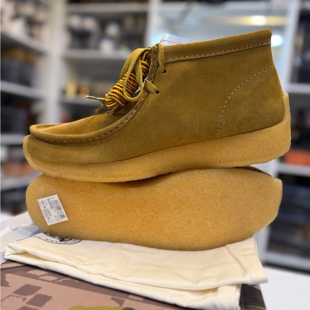 Clarks Mustard Suede Rossendale Shoes