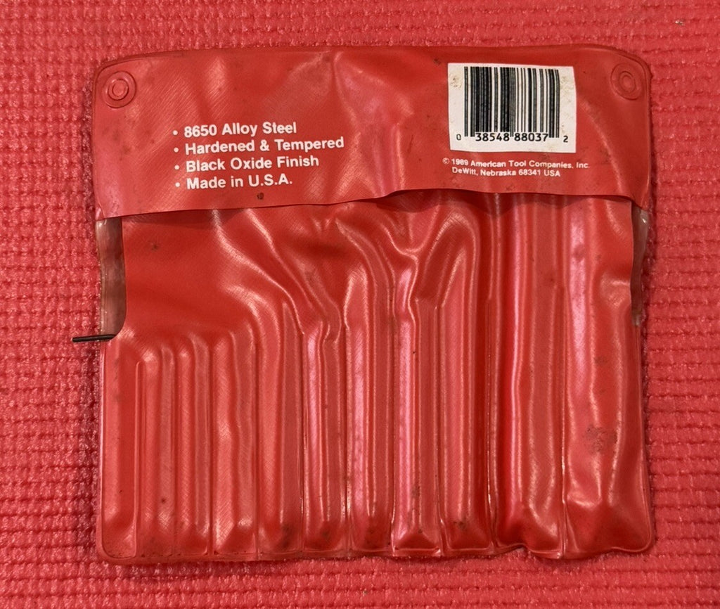 Chesco 88037 SAE 11 Pc Set Hex Key Set Short Series Made In USA