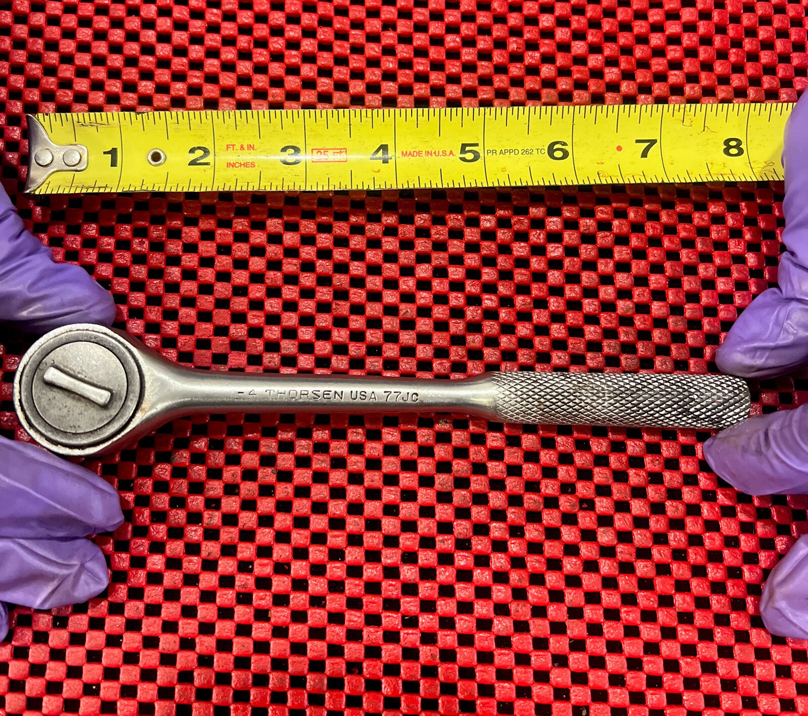 VINTAGE THORSEN 3/8" DRIVE REVERSIBLE RATCHET  77JC MADE IN THE USA M8