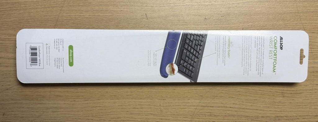 ALLSOP COMFORT MEMORY FOAM Keyboard Wrist Rest - Blue New Sealed