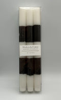 Zodax Modern & Festive Formal Taper Candles Black & White Stripe - 10" Set of 6