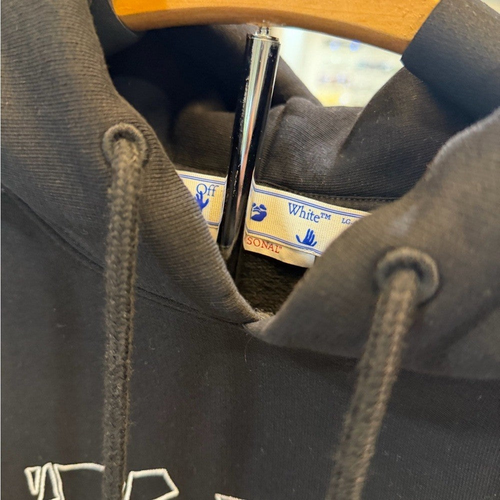 Off-White Black Graphic Hoodie