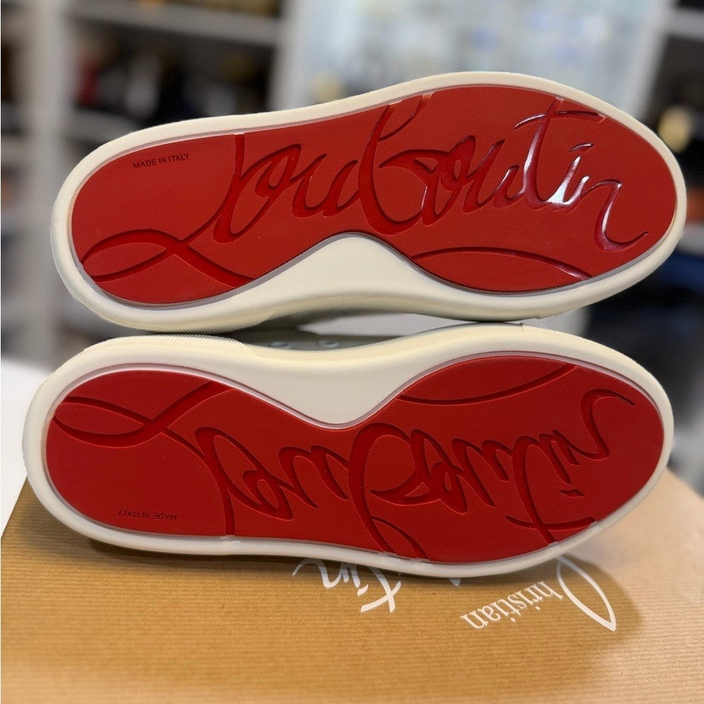 Christian Louboutin Calfskin Patent Vieirissima Flat Sneaker 34 eu / 4w