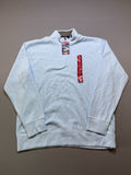 NWT Lands' End Soft & Cozy 1/4 Zip Pullover Men's XL Blue Long Sleeve Ribbed Hem