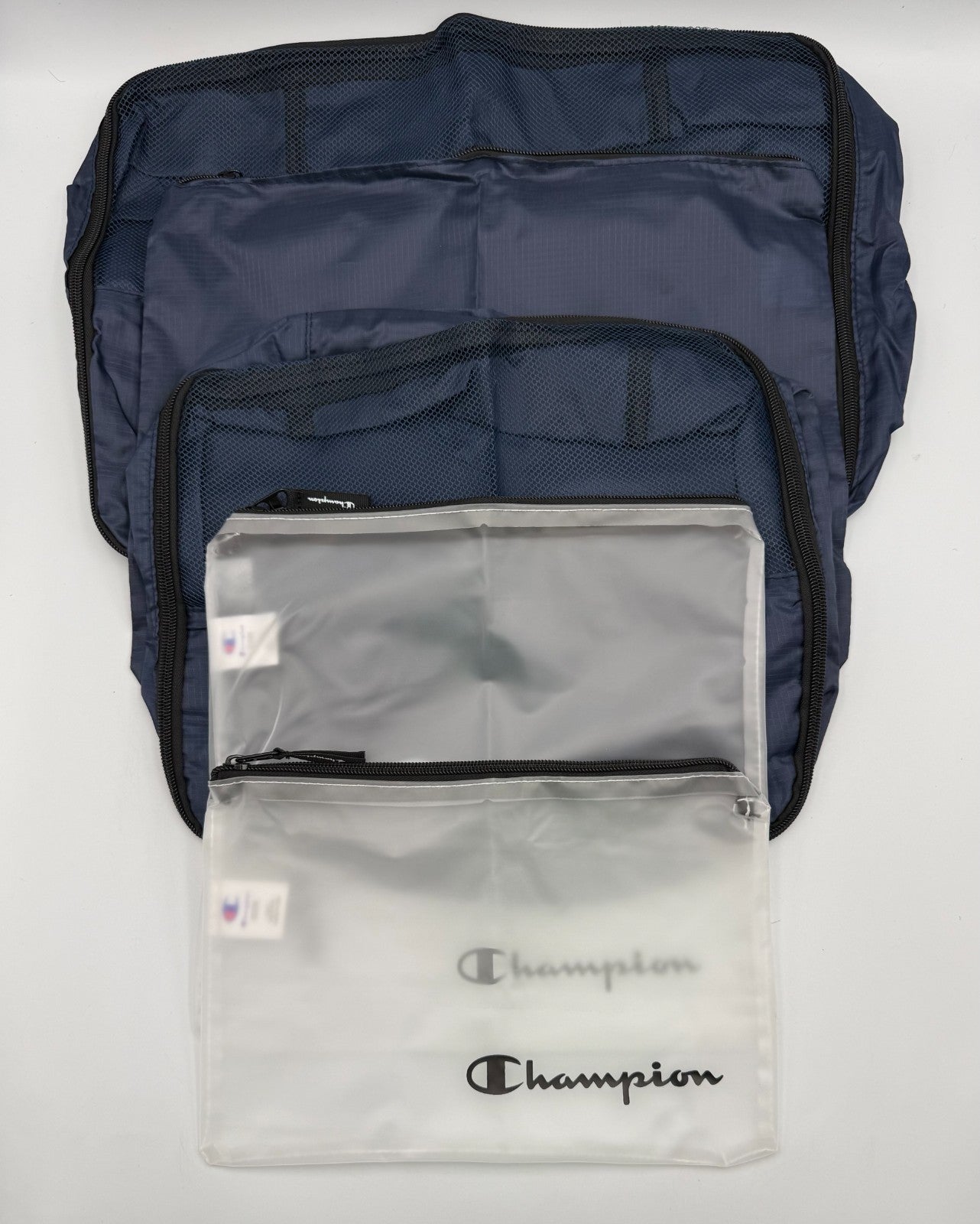 NWT Champion 6-Piece Packing Cube Set Travel Luggage Organizer Pouch Black
