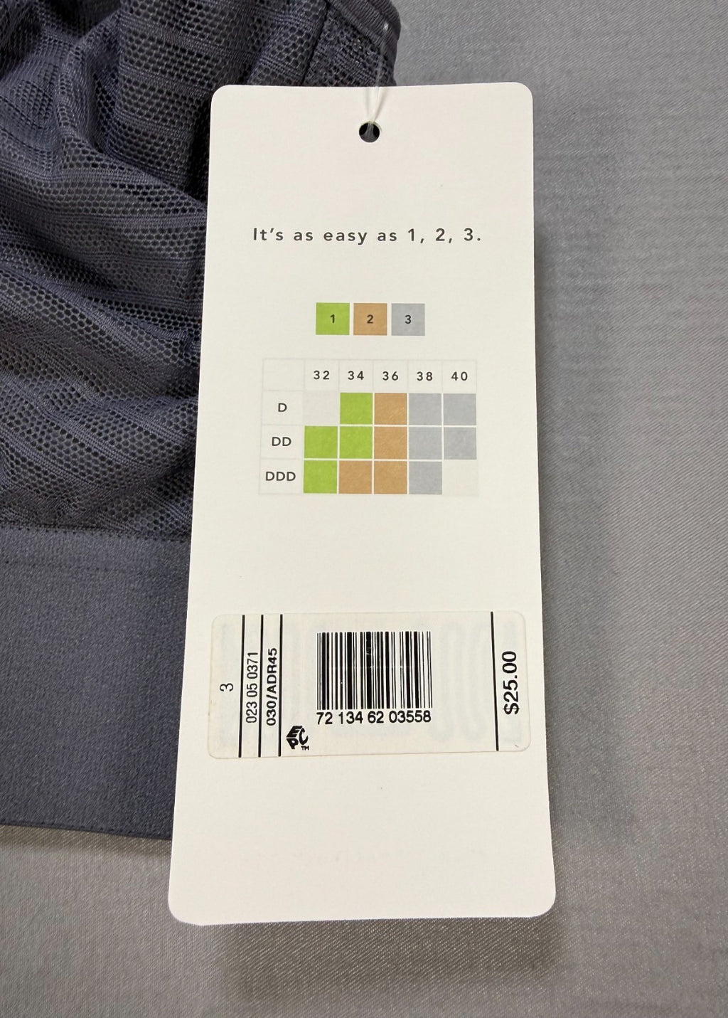 NWT All.You.LIVELY the Busty Stripe Mesh Bralette Bra Women's 3 Gray - Set of 2