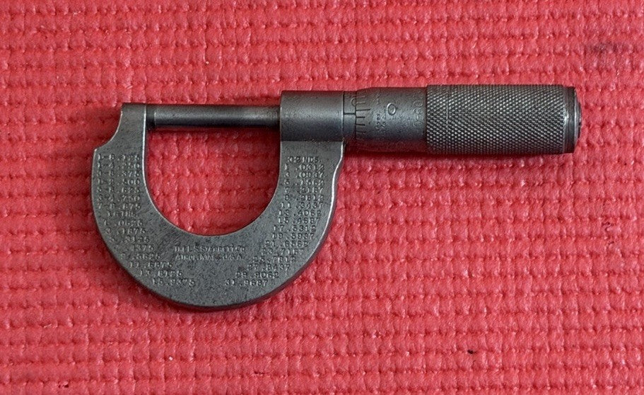 Vintage L.S. Starrett No. 209 CF 0-1” Machinist Micrometer – Athol Mass USA
