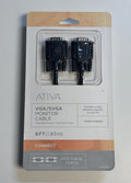 6FT VGA SVGA Monitor Cable Adapter Connects Monitor To PC Double Shielded SEALED