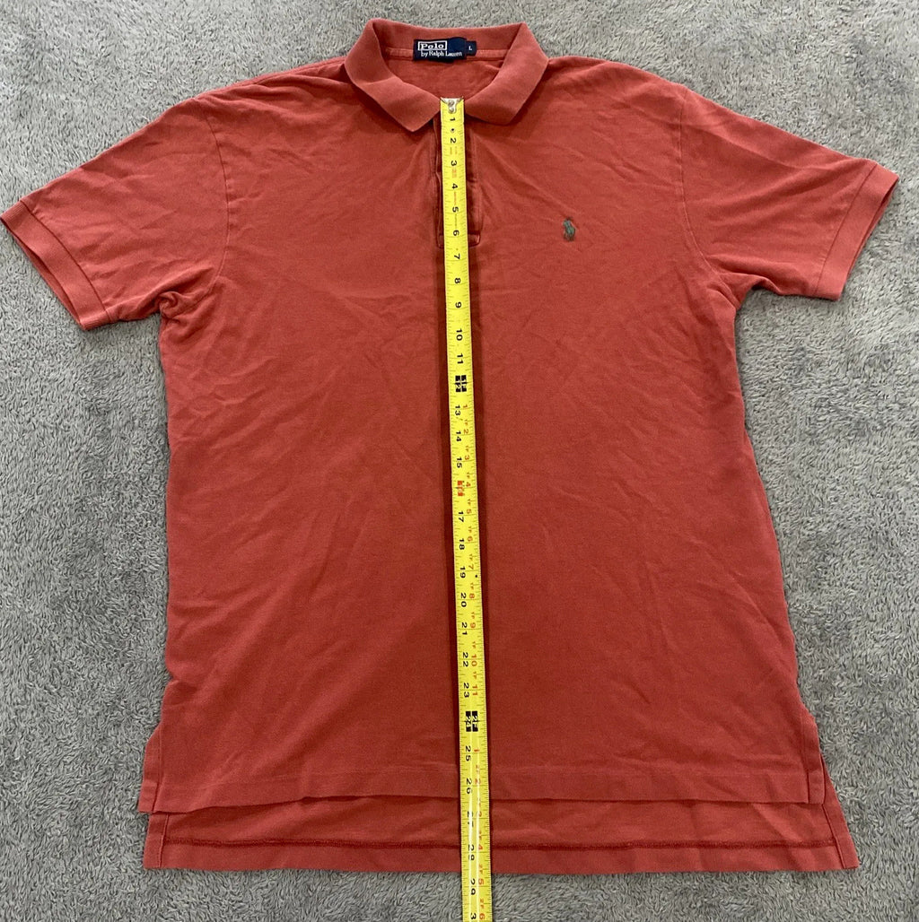 Polo Ralph Lauren Men's Size Large Maroon Short-sleeve Polo/shirt Casual button