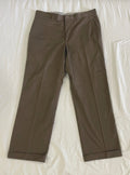 Axist Men's Straight Pleated Cuffed Leg Taupe Dress Pants Brown Size 33x32 B1