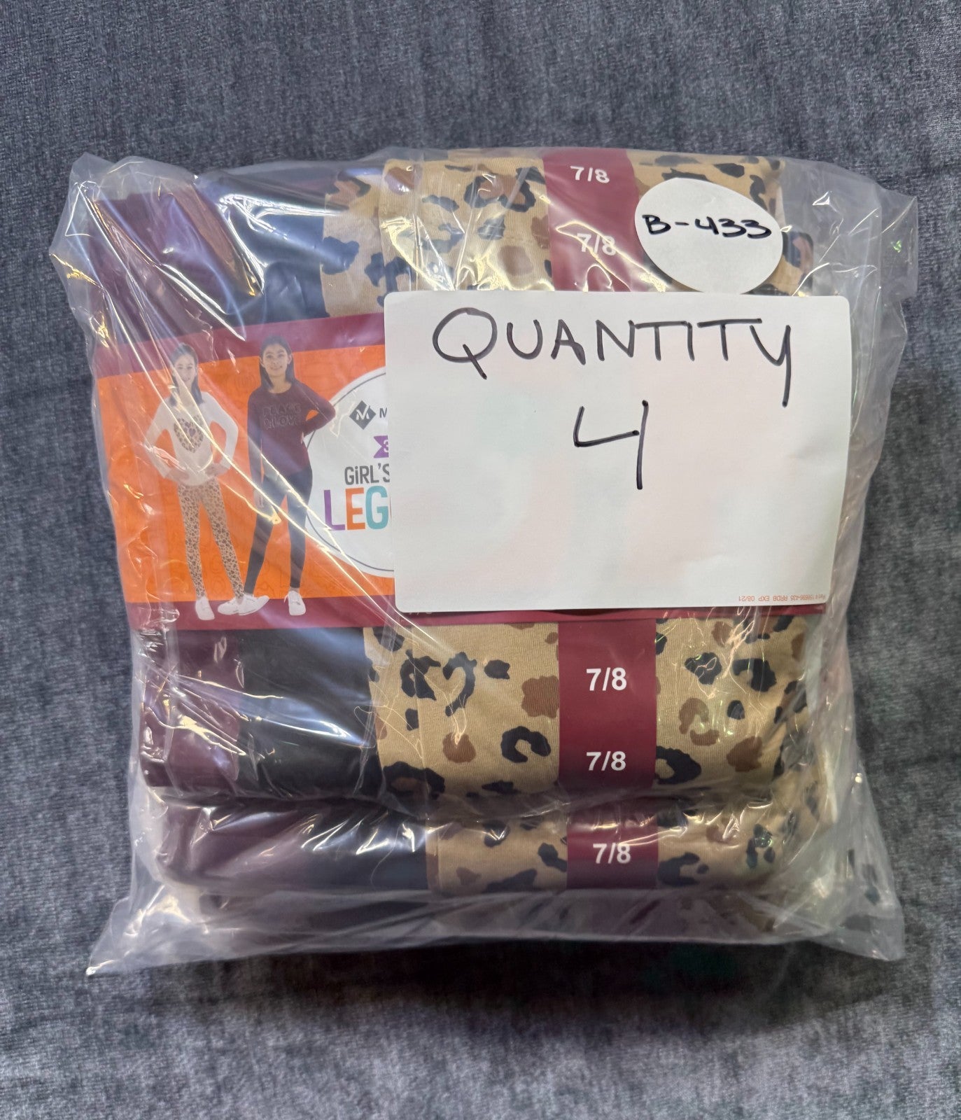 NWT Member's Mark My Favorite Leggings Girls 7/8 Multicolor Preppy - 3-Pack