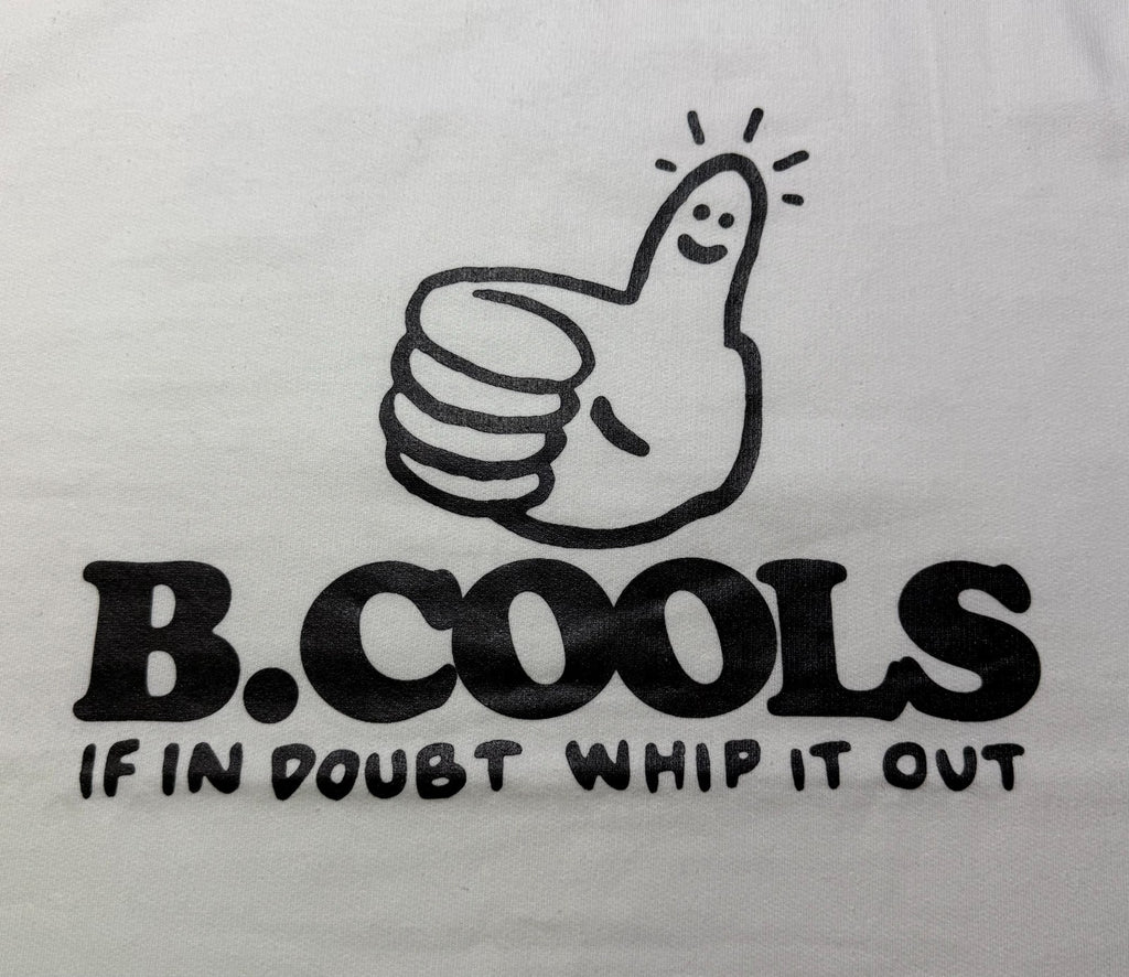 NWT B.Cools Barney If In Doubt Whip It Out Pullover Sweatshirt Men Medium White