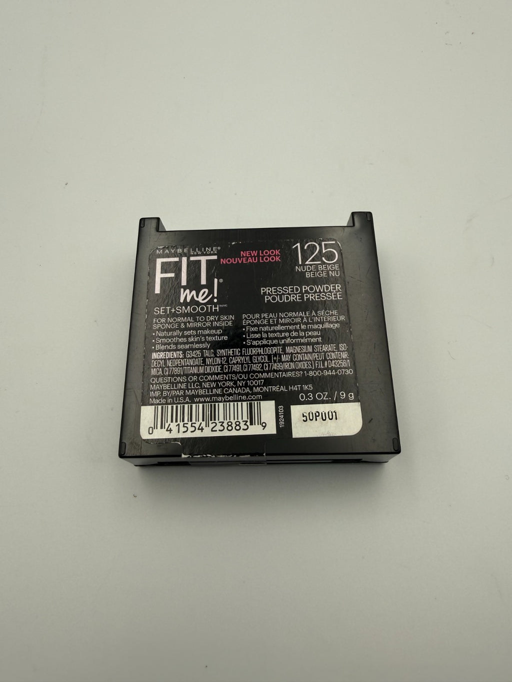 New Maybelline Fit Me Set + Smooth 125 Nude Beige Makeup Pressed Powder - 0.3 Oz