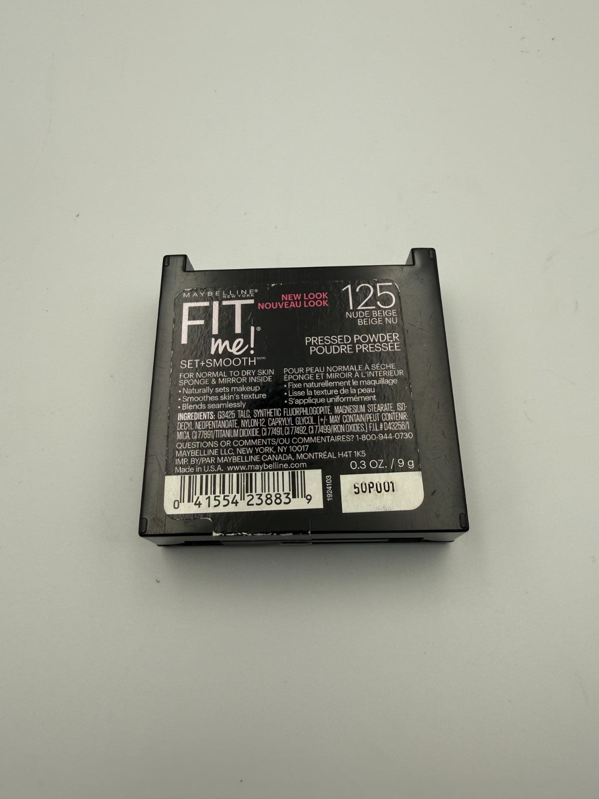 New Maybelline Fit Me Set + Smooth 125 Nude Beige Makeup Pressed Powder - 0.3 Oz
