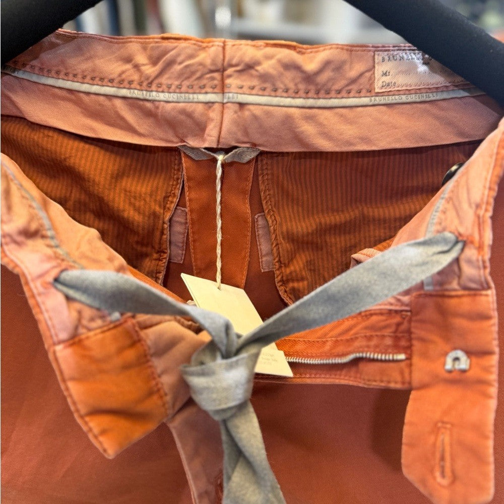 Brunello Cucinelli Men's Cargo Shorts With Logo Hardware