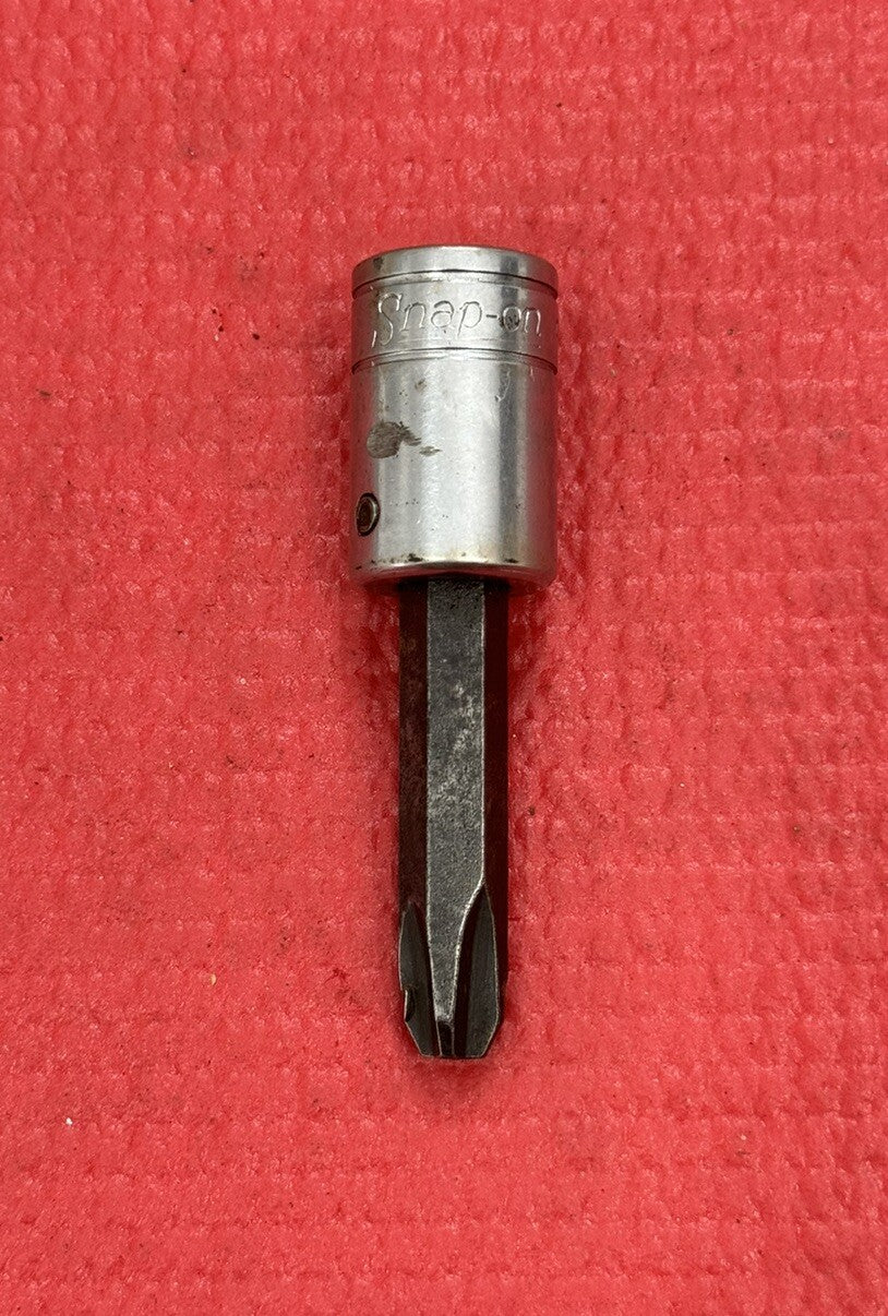 Vintage Snap-On Tools FP42B, 3/8" Drive Phillips Long Chrome Socket Made in USA