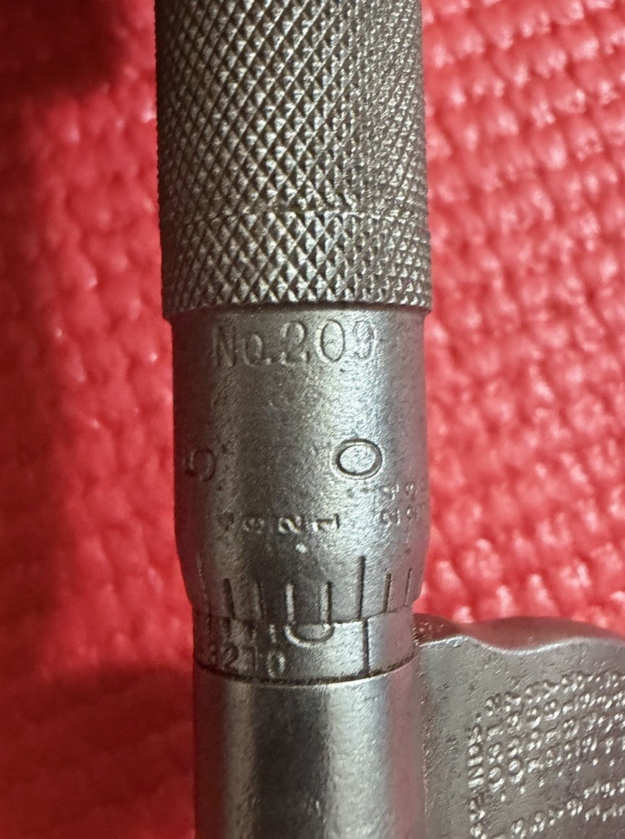 Vintage L.S. Starrett No. 209 CF 0-1” Machinist Micrometer – Athol Mass USA