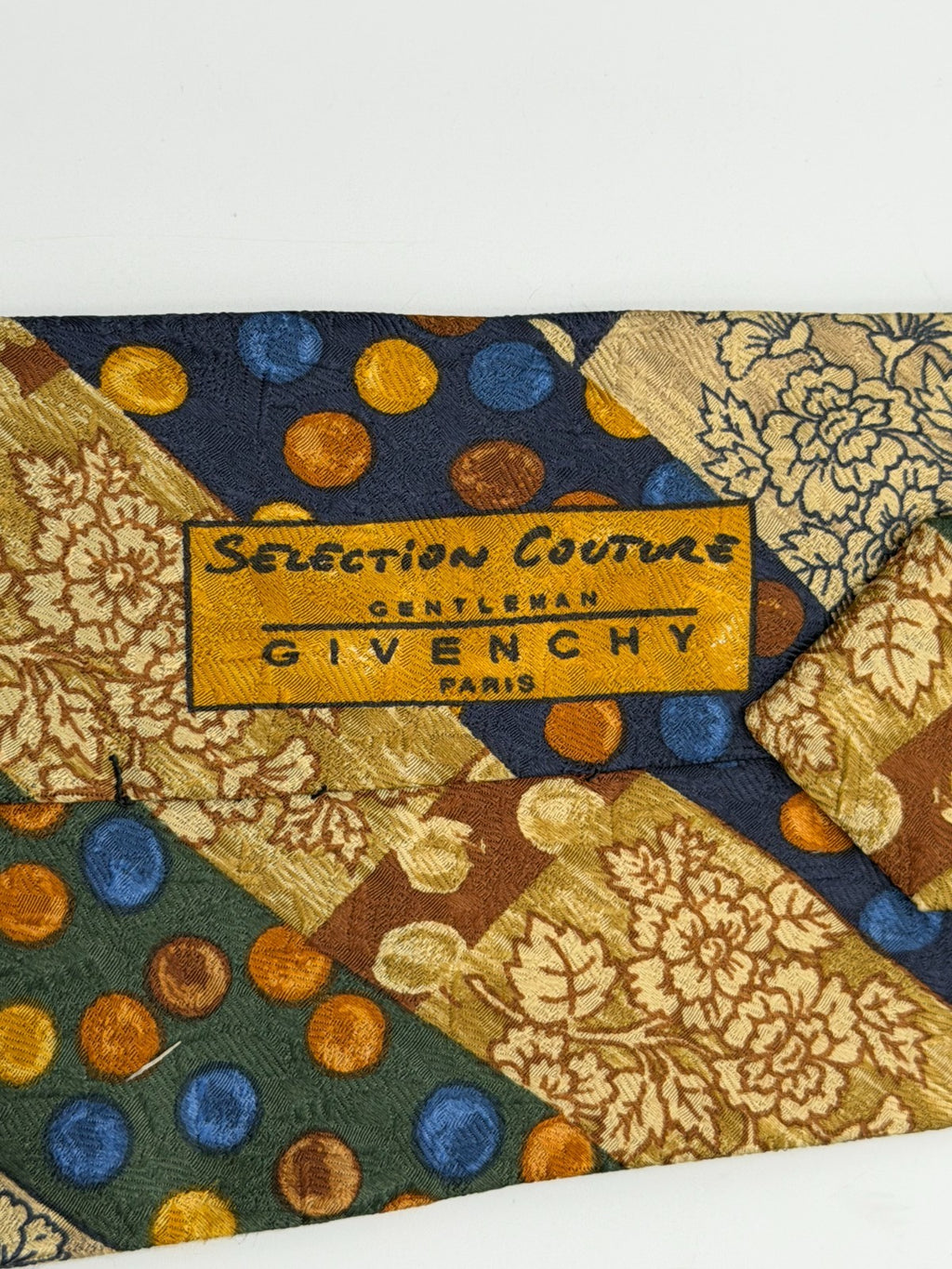 Vintage Givenchy Essentials Couture Necktie Men's Abstract Geometric Silk Tie