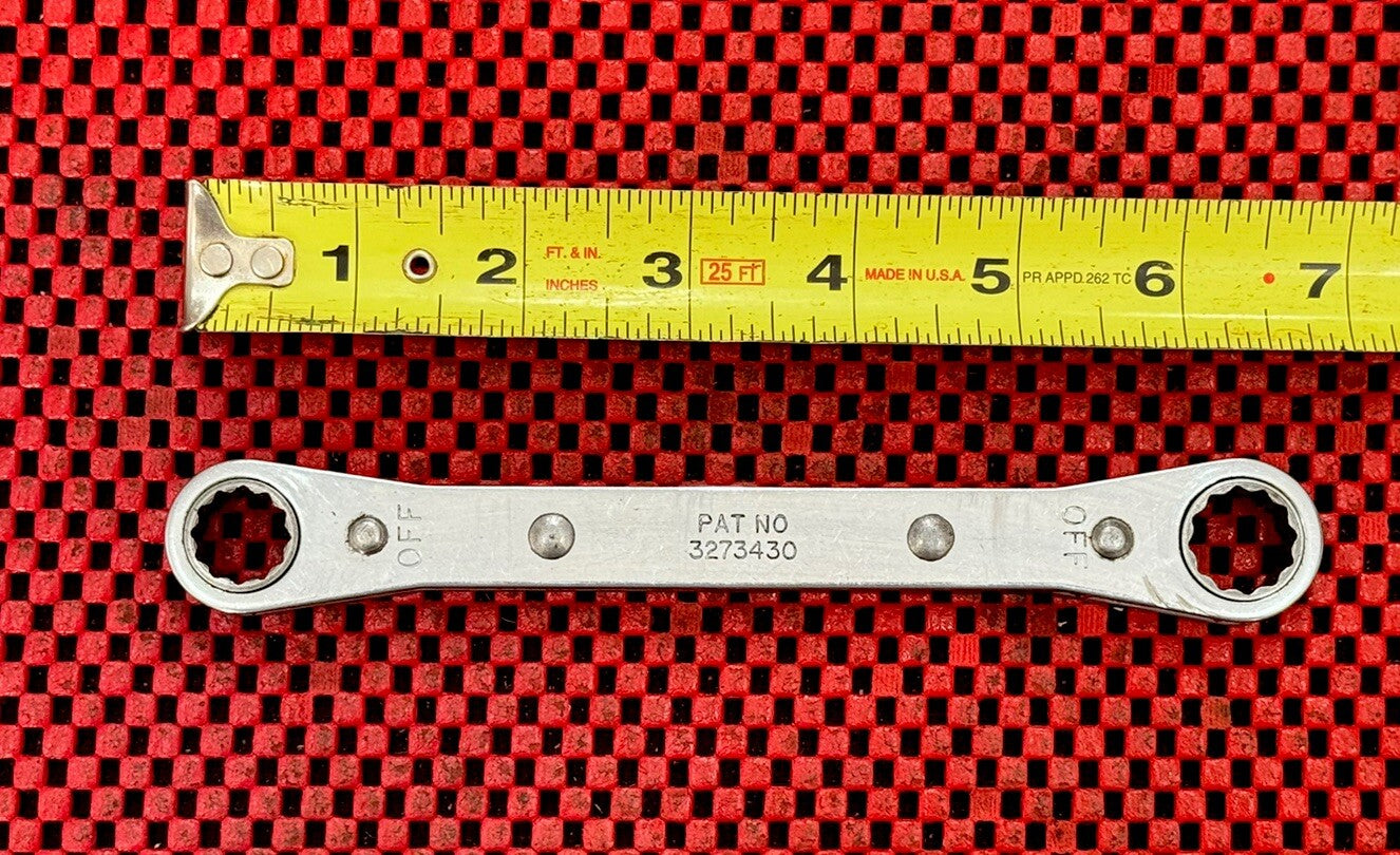 Snap-On Tools R1618 Double Box End Ratcheting Wrench 1/2” x 9/16” 12PT USA N6
