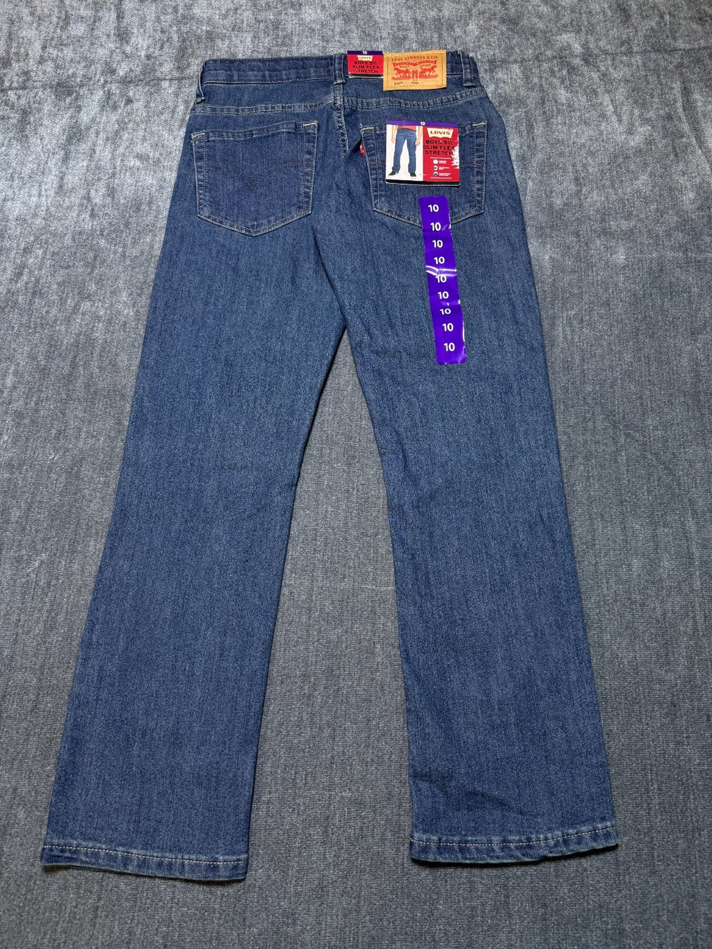 NWT Levi's 511 Slim Fit Performance Jeans Boys 10 Blue Denim Stretch Straight