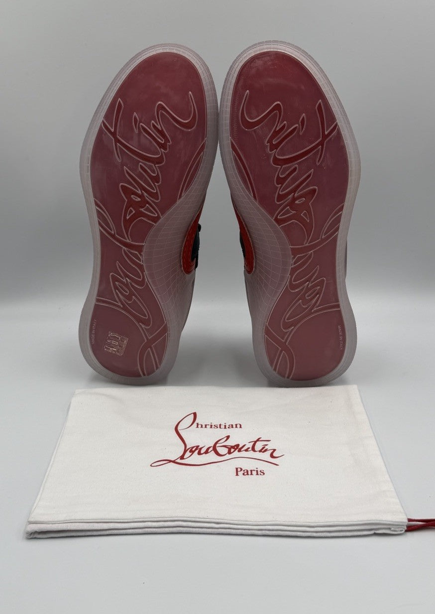 Christian Louboutin Arpoador Donna Suede Mesh Flat Sneakers Size 43 EU; 10 US
