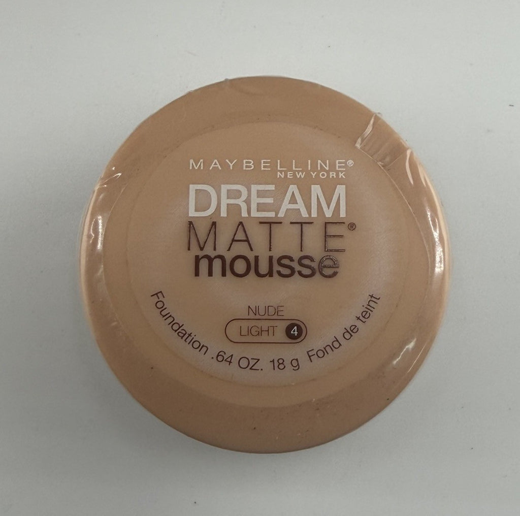 NEW Maybelline Dream Matte Mousse Foundation- NUDE (LIGHT 4) .64oz SEALED