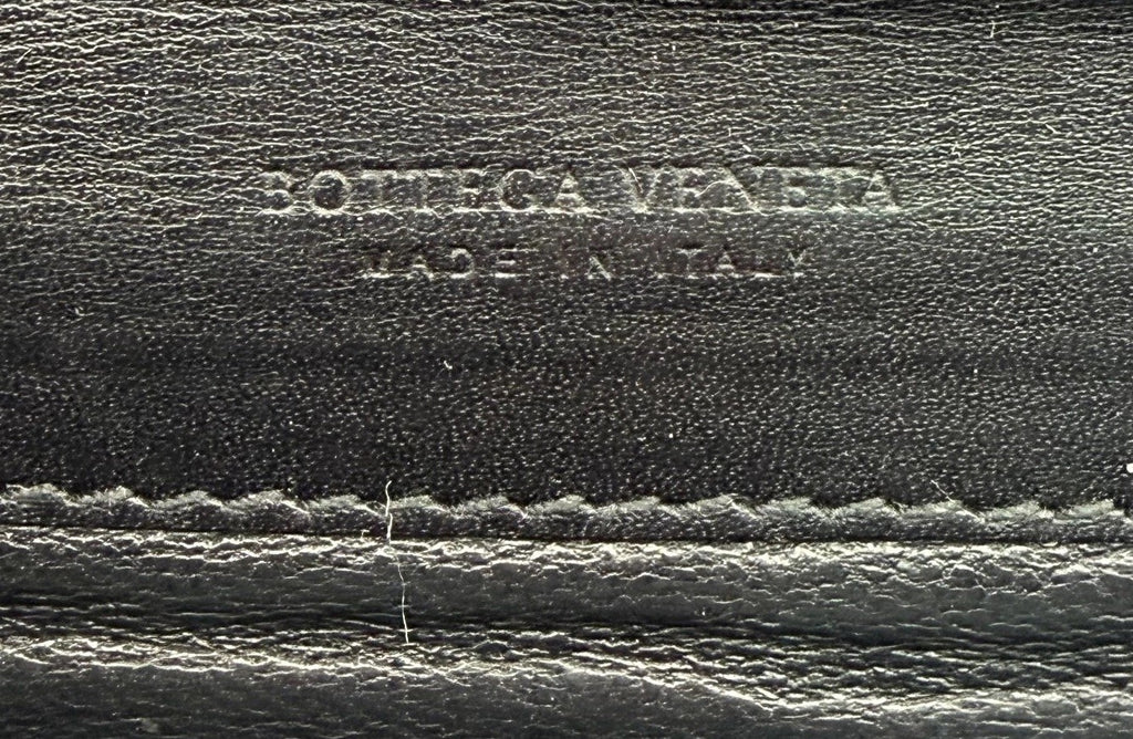 Bottega Veneta Slim Intrecciato Long Wallet Men's Black Leather Billfold Purse