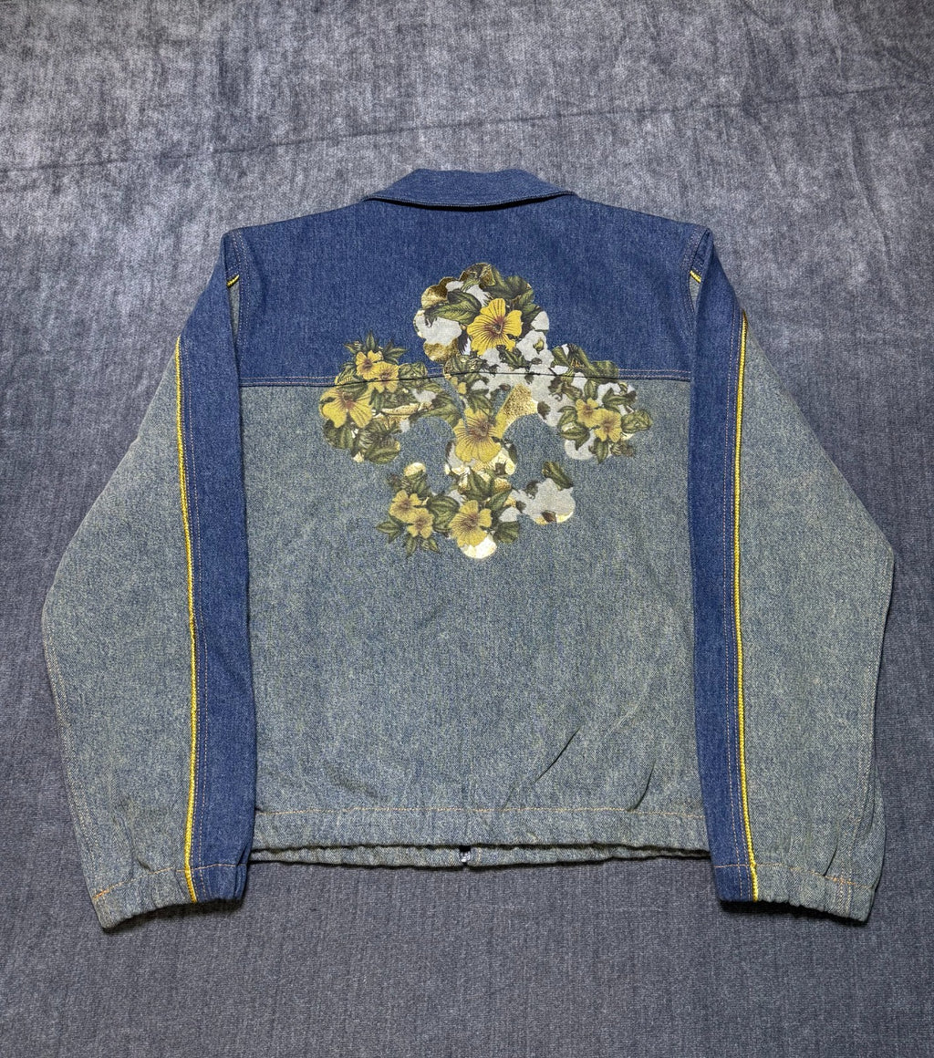 NWT Levi's X Tears Denim Track Jacket Men Medium Blue Full-Zip Collared Pockets